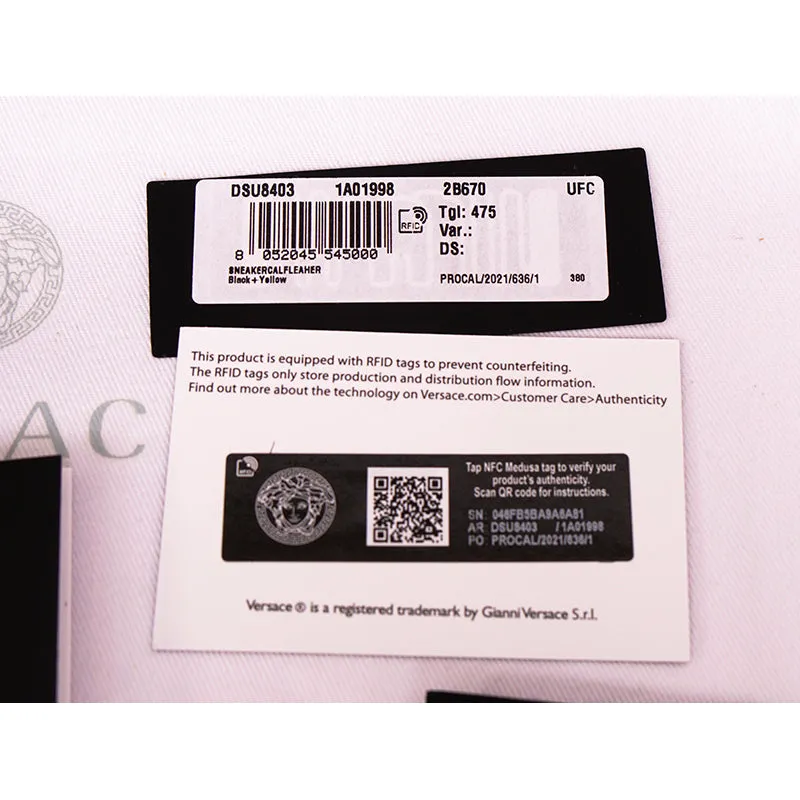 47.5 US 14.5 NEW $850 VERSACE Men Black Leather SMILEY MEDUSA LOGO High-top SNEAKERS