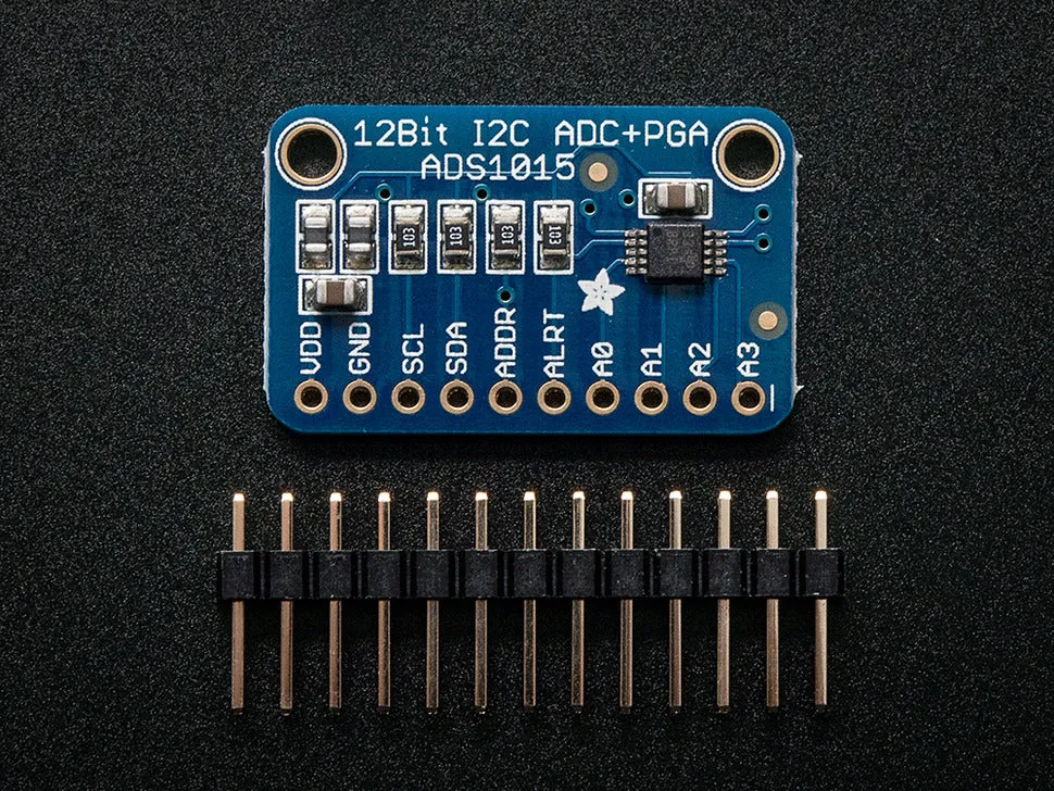 Adafruit 12-Bit ADC - 4 Channel with Programmable Gain Amplifier (ADS1015)