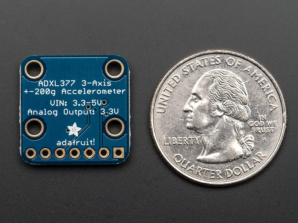 Adafruit ADXL377 - High-G Triple-Axis Accelerometer ( -200g Analog Out)