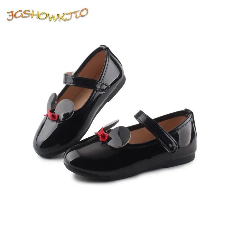 Baby Girl Soft Shoes PU Patent Leather Flats