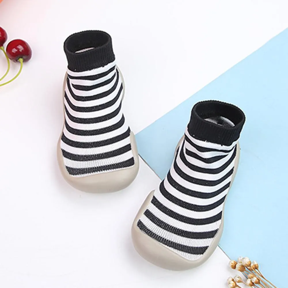 Baby Striped Soft-soled Socks Shoes