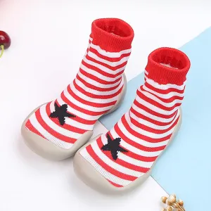 Baby Striped Soft-soled Socks Shoes