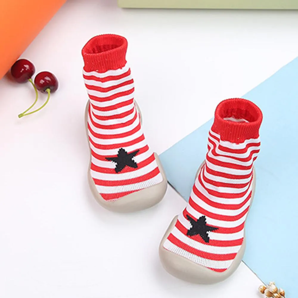 Baby Striped Soft-soled Socks Shoes