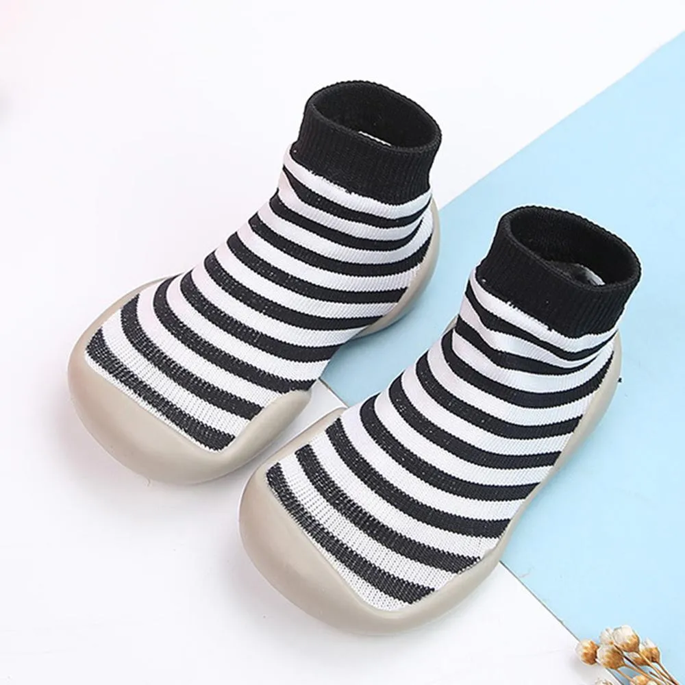 Baby Striped Soft-soled Socks Shoes