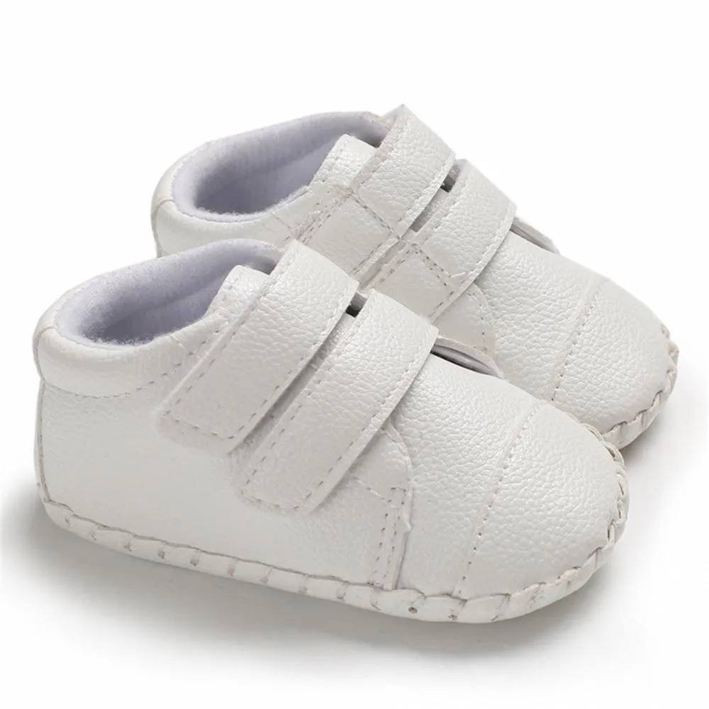 Baby Unisex Solid Color Magic Tape Flats Wholesale Infant Shoes