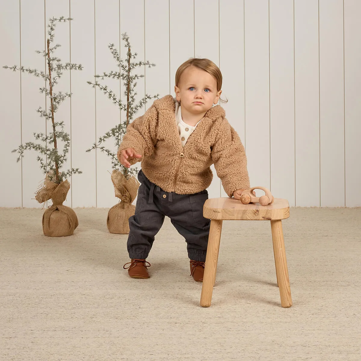 Bear Jacket in Beige by Quincy Mae