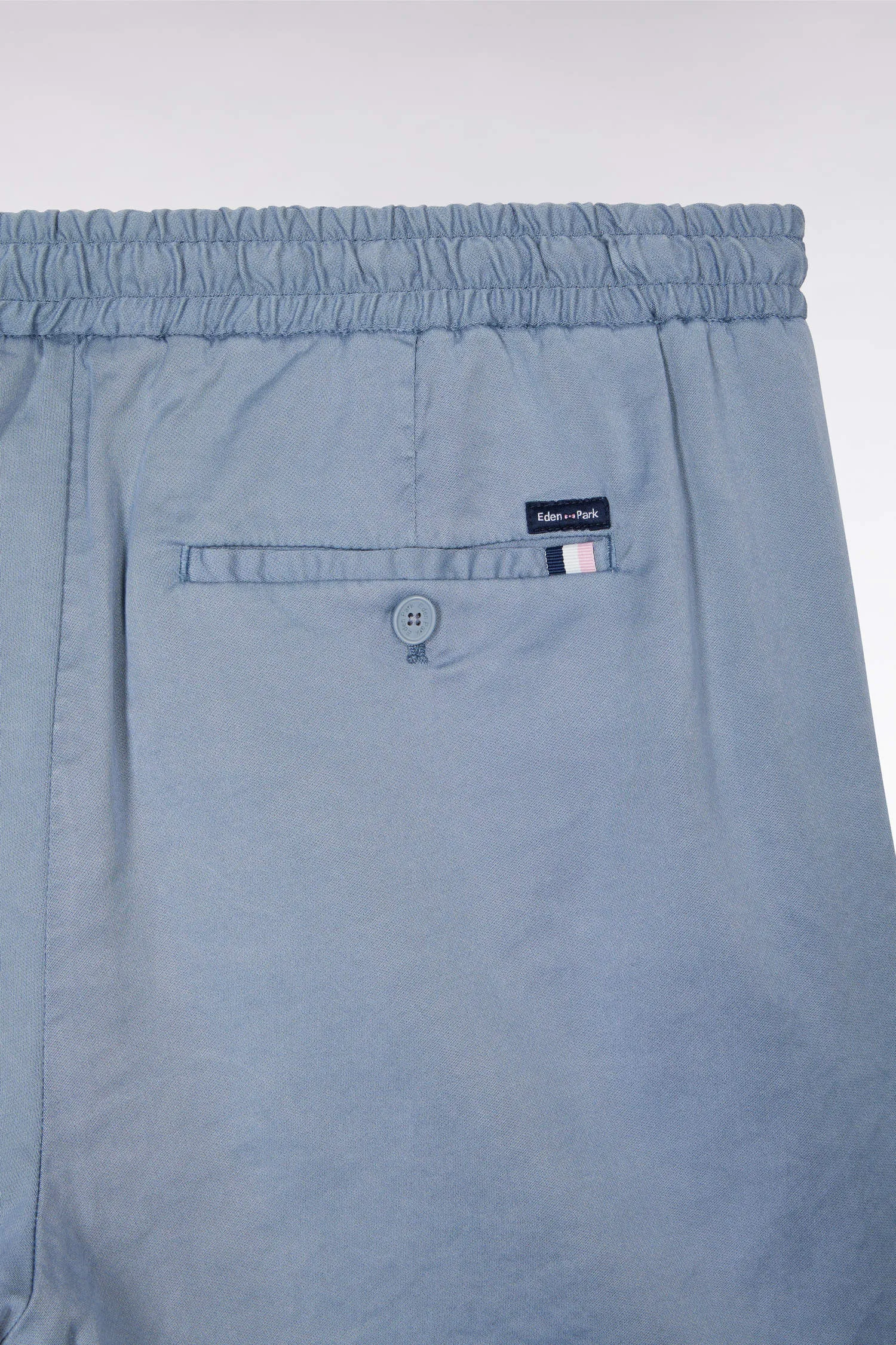 Bermuda à taille élastiquée en lyocell et coton stretch gris
