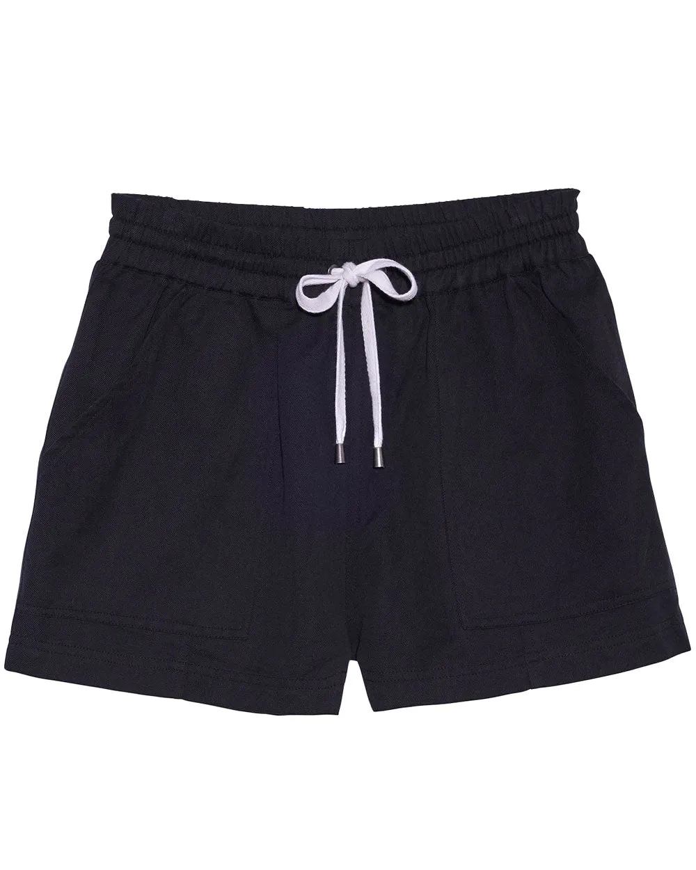Black Drawstring Surf Short