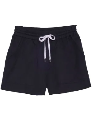 Black Drawstring Surf Short