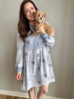 Casual-Chic Layered Sweatshirt Dress