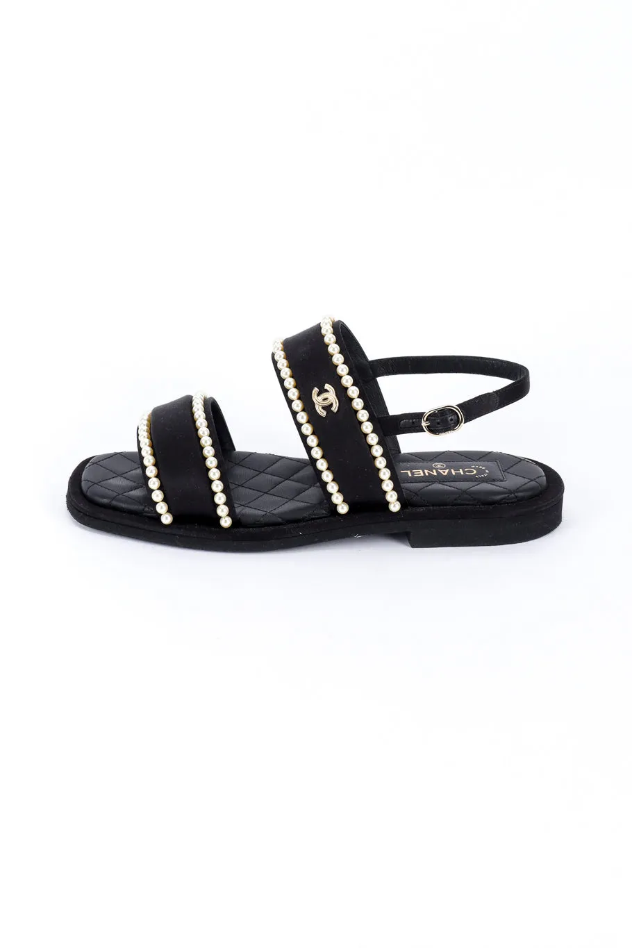 CC Satin & Pearl Sandals