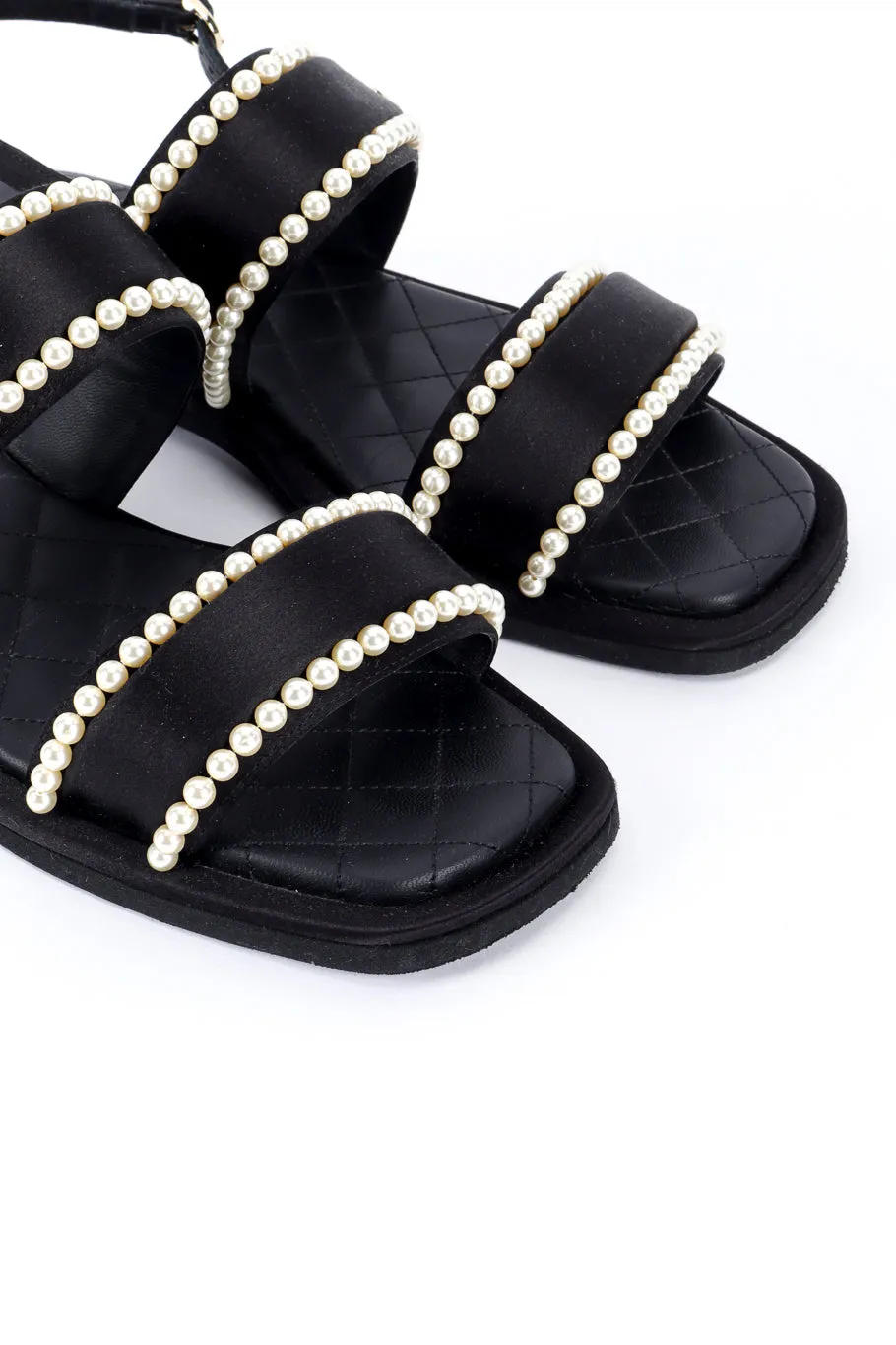 CC Satin & Pearl Sandals