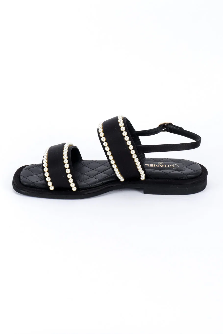 CC Satin & Pearl Sandals