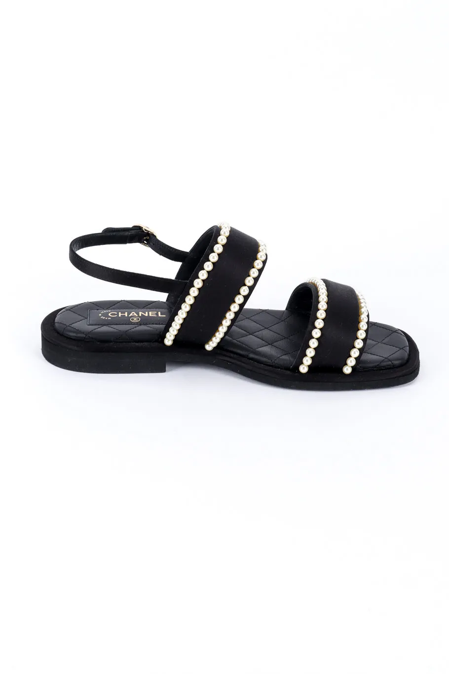 CC Satin & Pearl Sandals