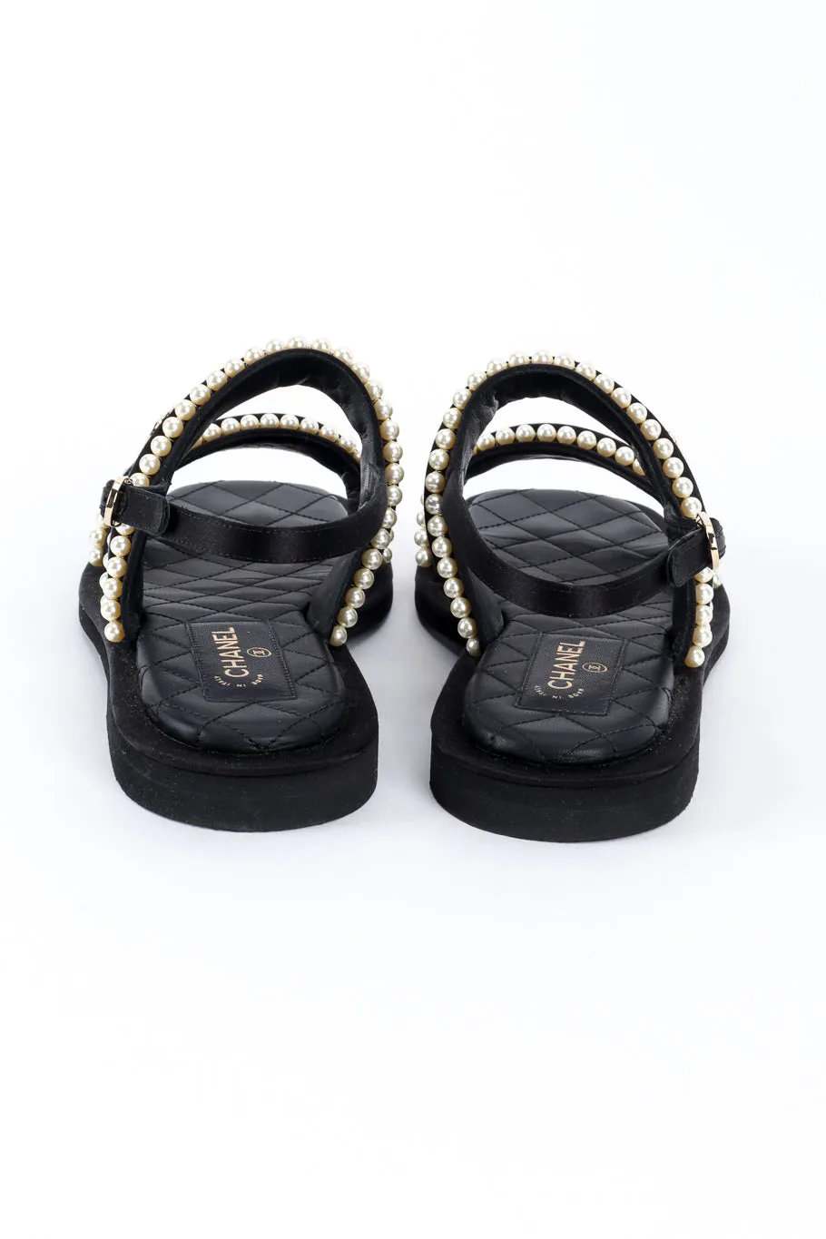 CC Satin & Pearl Sandals
