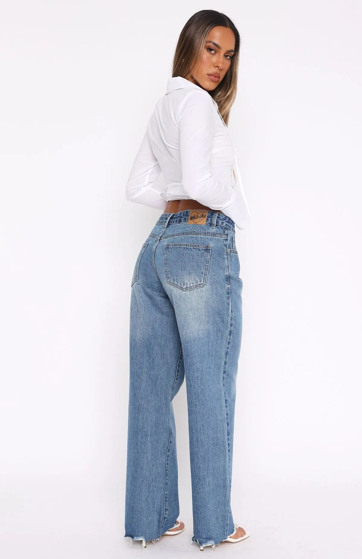 Claire Low Rise Wide Leg Jeans Admiral Blue