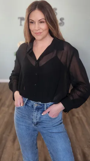 Close To You Bodysuit blouse-Black
