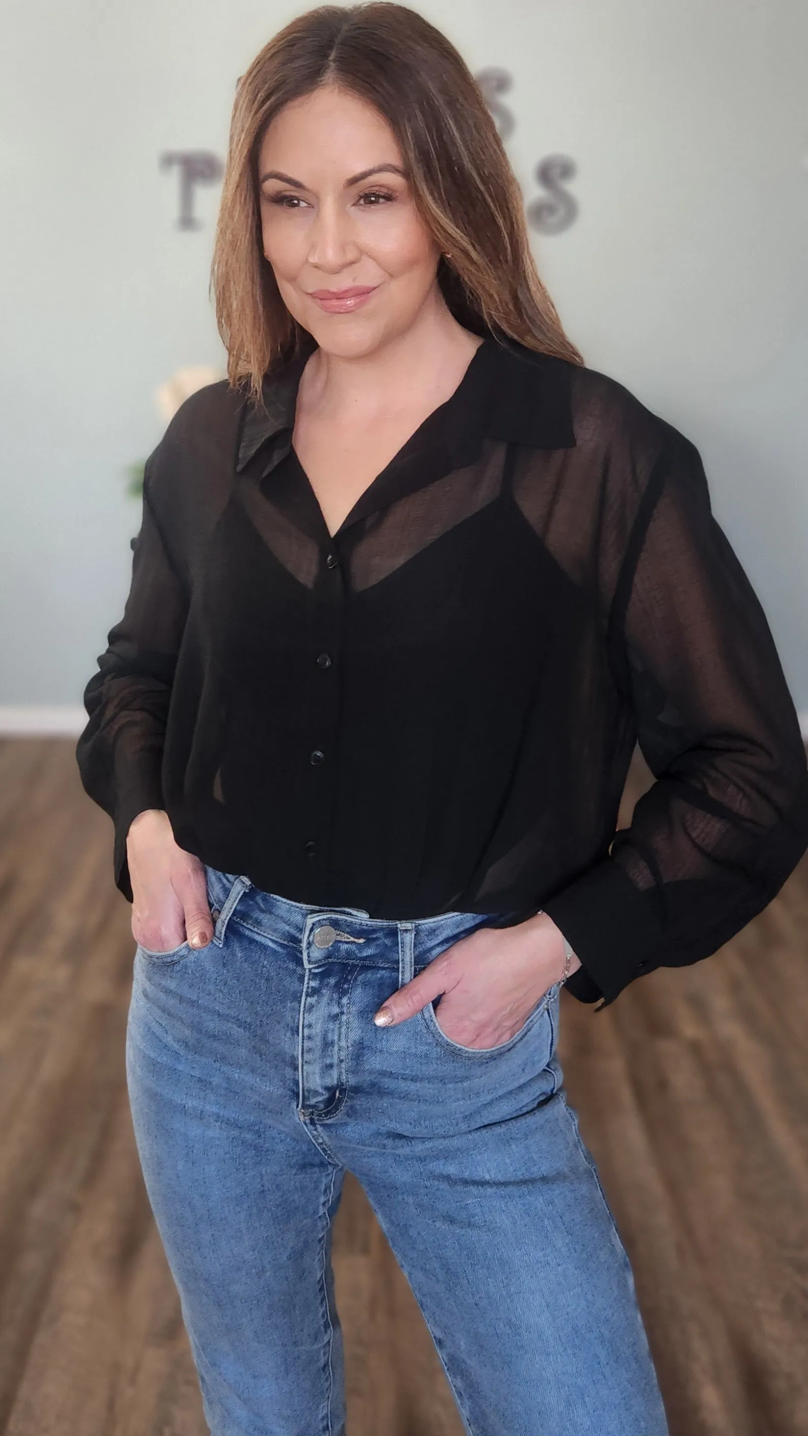 Close To You Bodysuit blouse-Black
