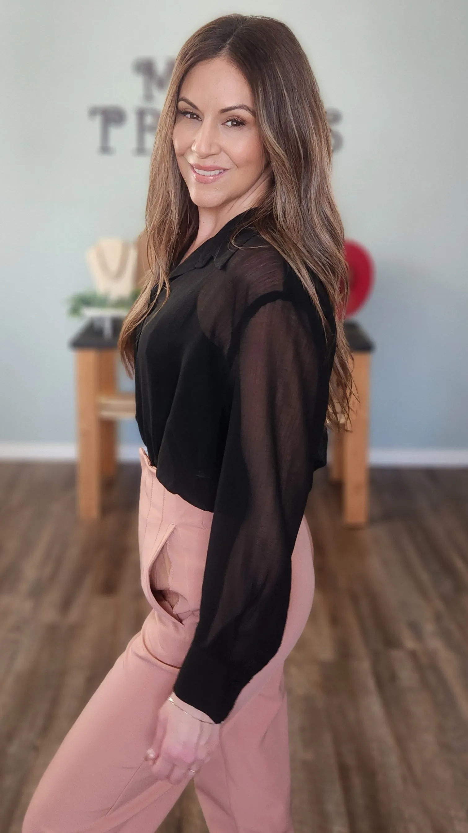 Close To You Bodysuit blouse-Black