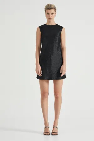 CRUSH BIAS MINI TANK DRESS | BLACK