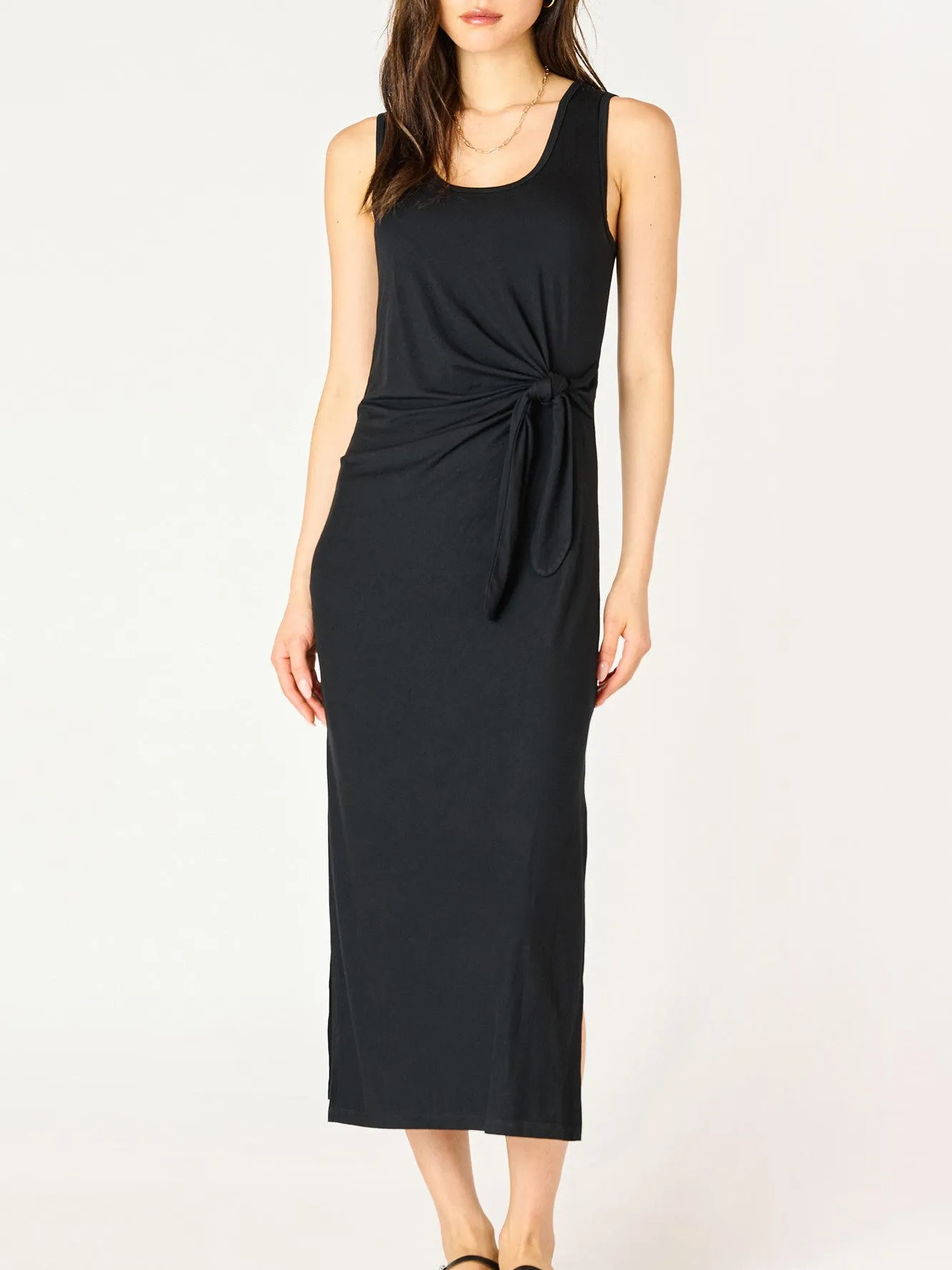 DEX Sleeveless Knot Detail Midi Dress