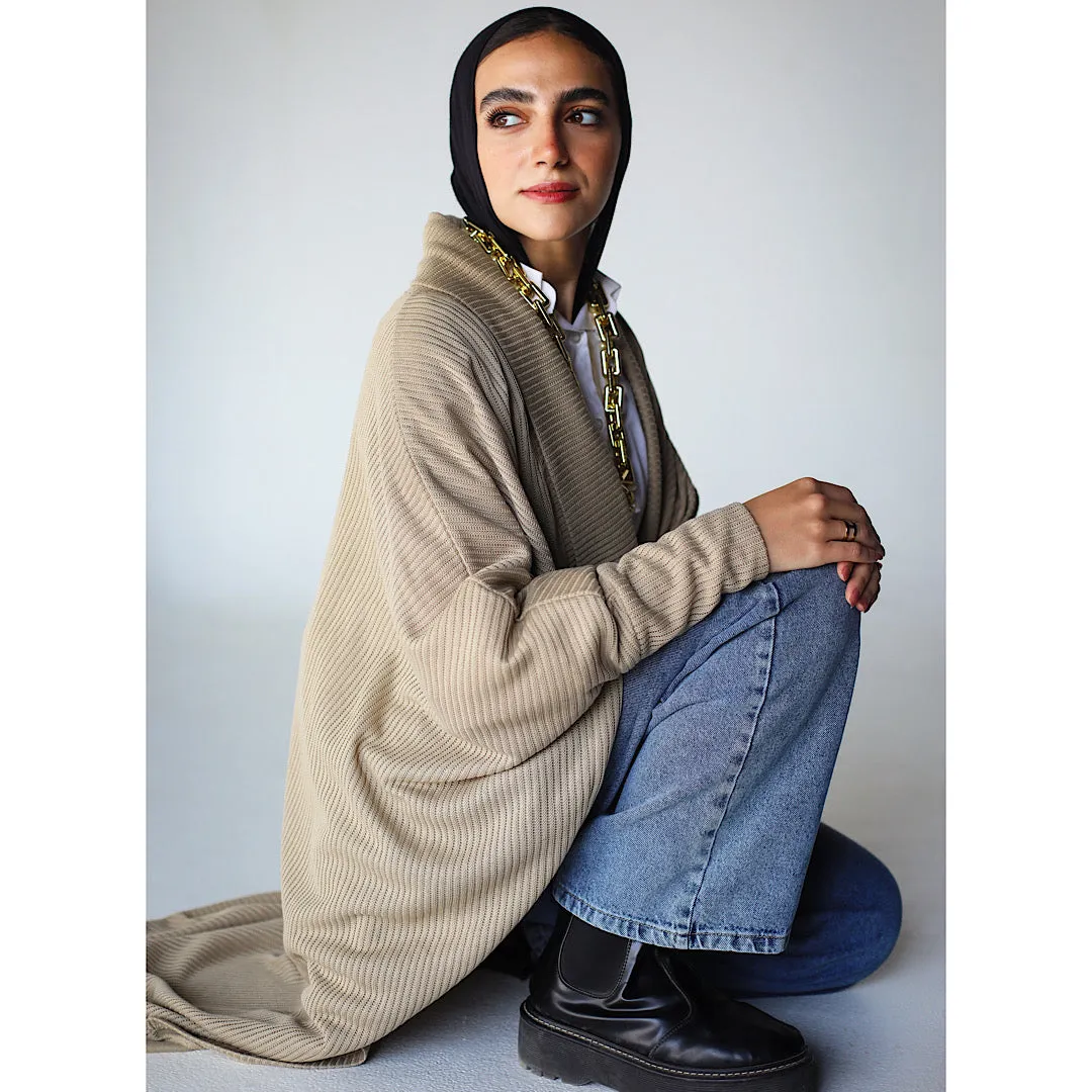 Draped neck loose blouse