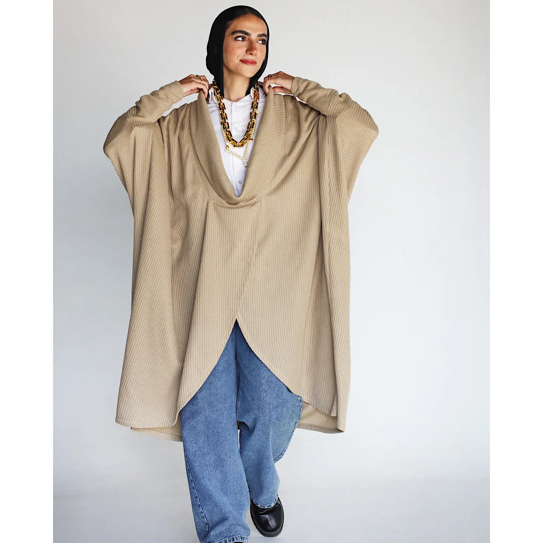 Draped neck loose blouse