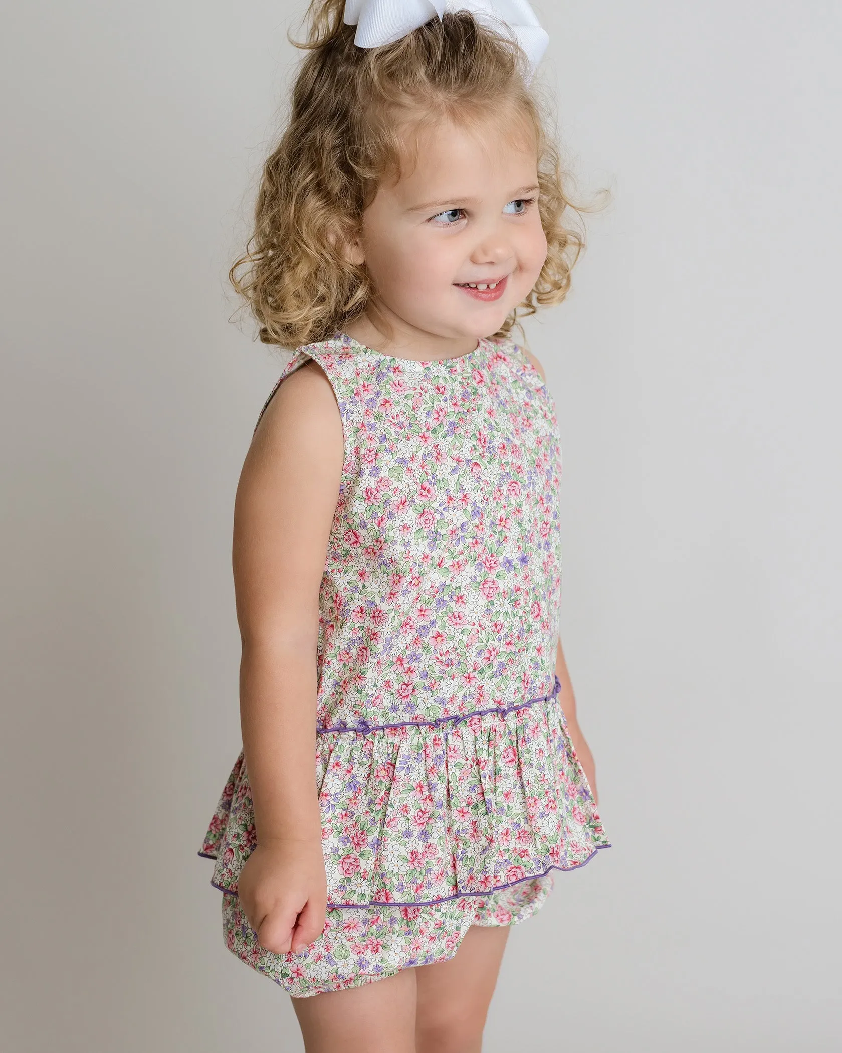 Floral Peplum Short Set