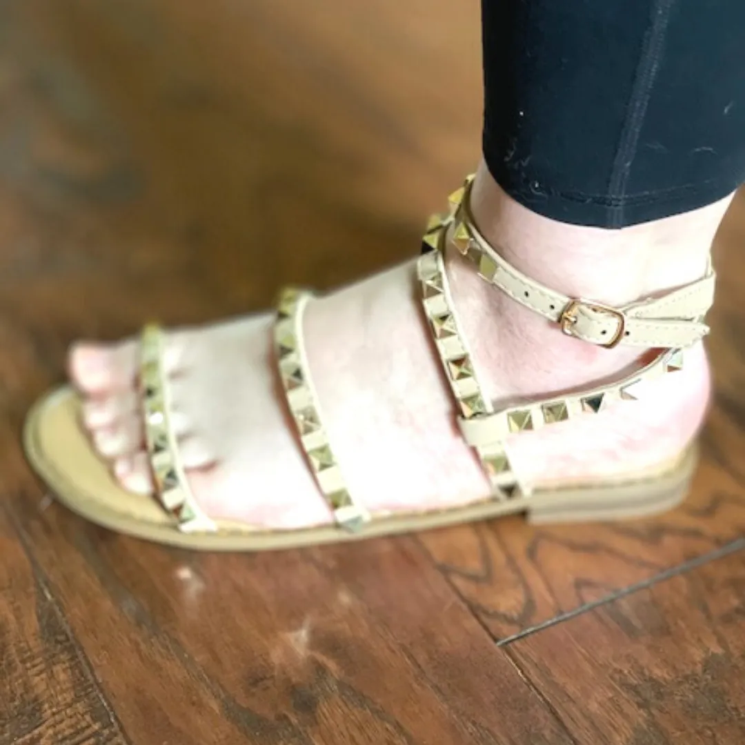 Forever Summer Studded Sandal - Taupe