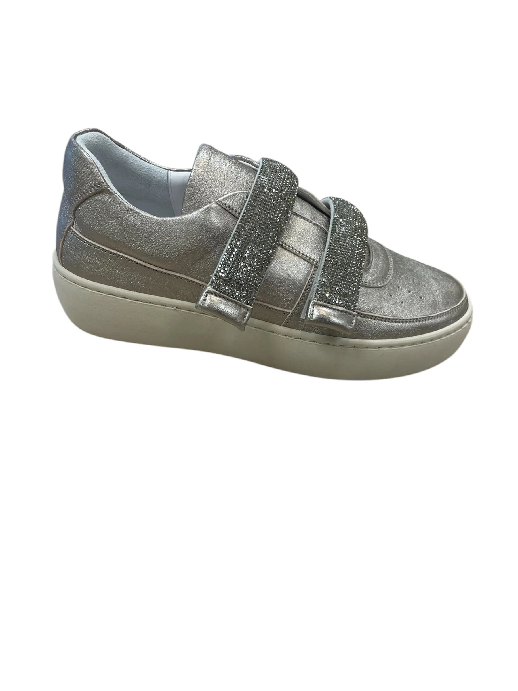 Fratelli Russo gold leather sneakers