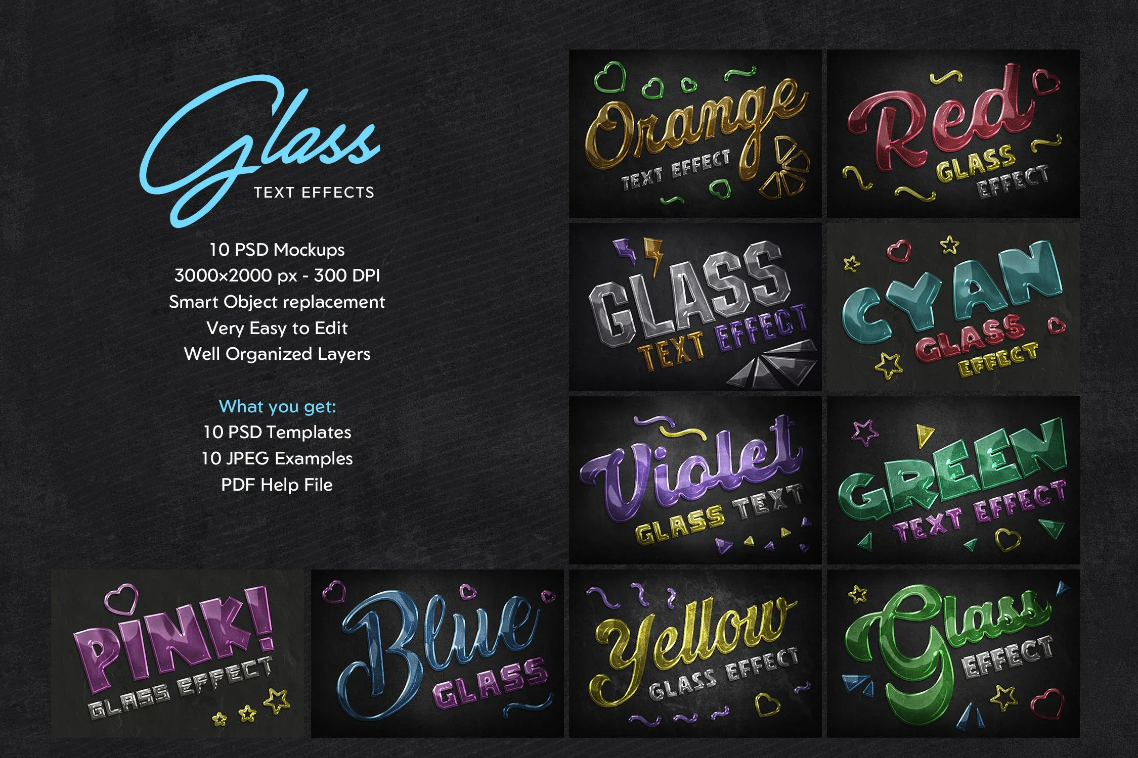 Glass Text Effects