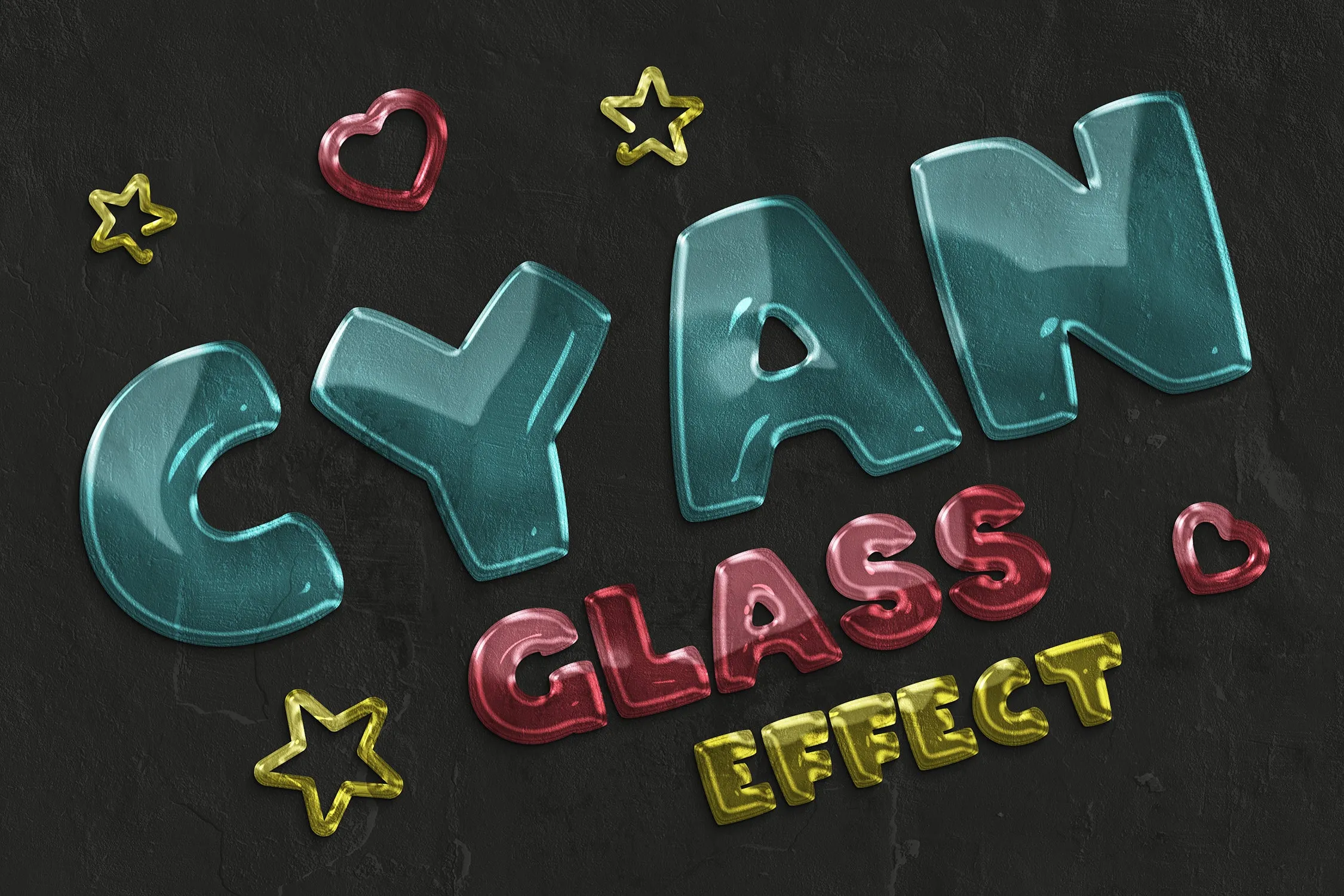 Glass Text Effects