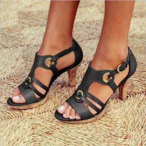 Ivyshape | Comfortable High-Heel Sandals for Women