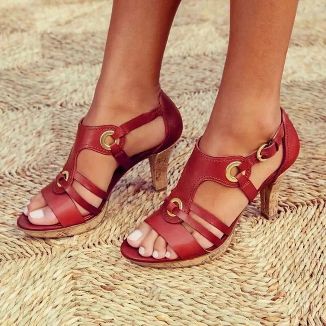 Ivyshape | Comfortable High-Heel Sandals for Women