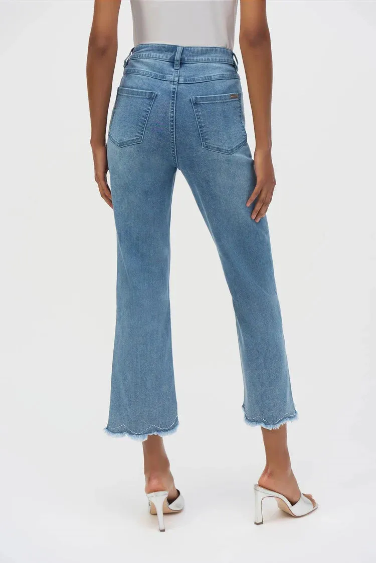 Joseph Ribkoff Jean - Lace   Pearl Crop - Blue