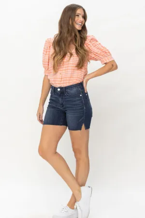 Judy Blue Mid Length Cut Off Shorts