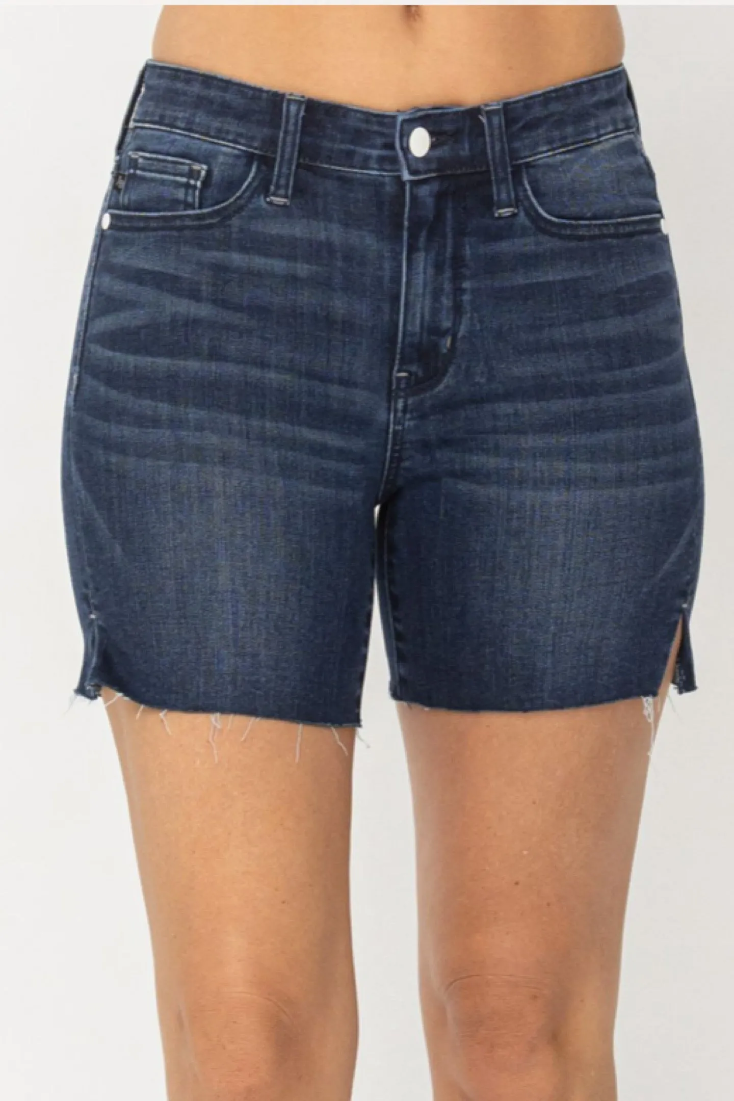 Judy Blue Mid Length Cut Off Shorts