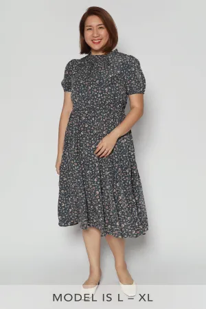 Kalila Floral Dress in Green
