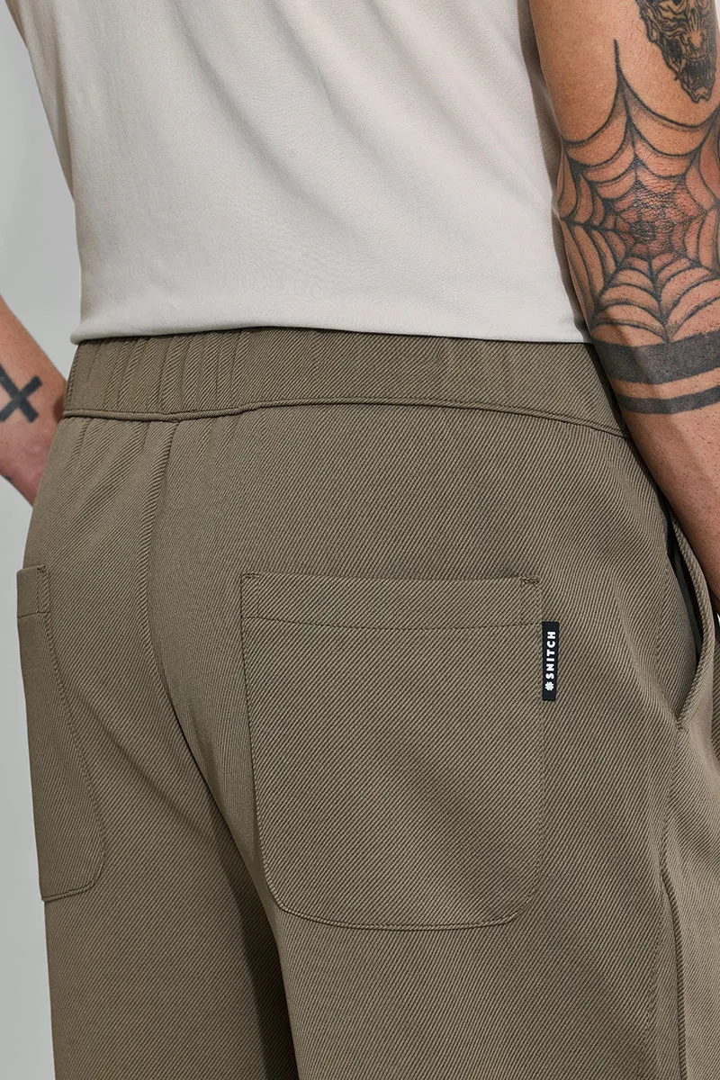 Khaki Relaxed Fit Trousers