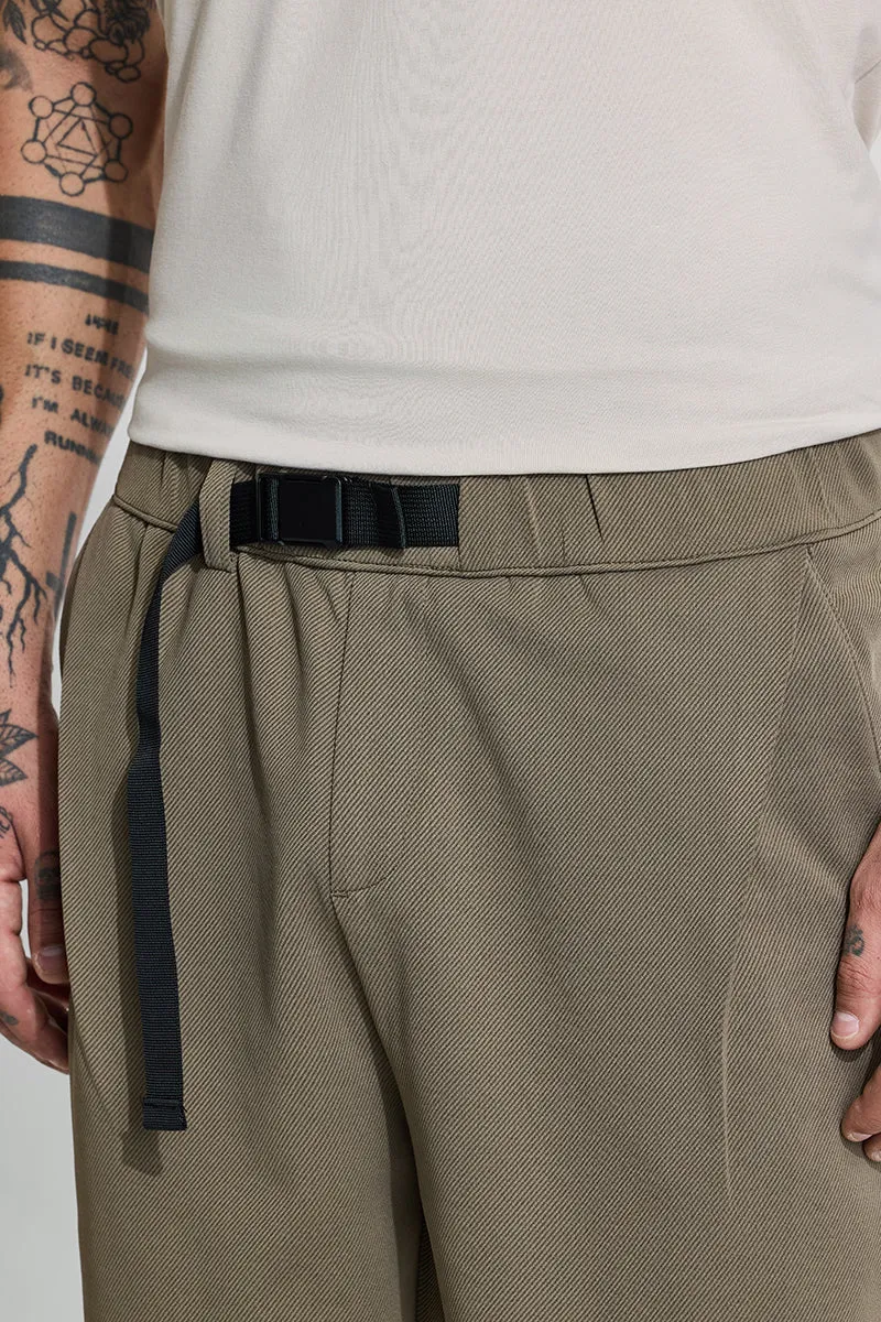 Khaki Relaxed Fit Trousers