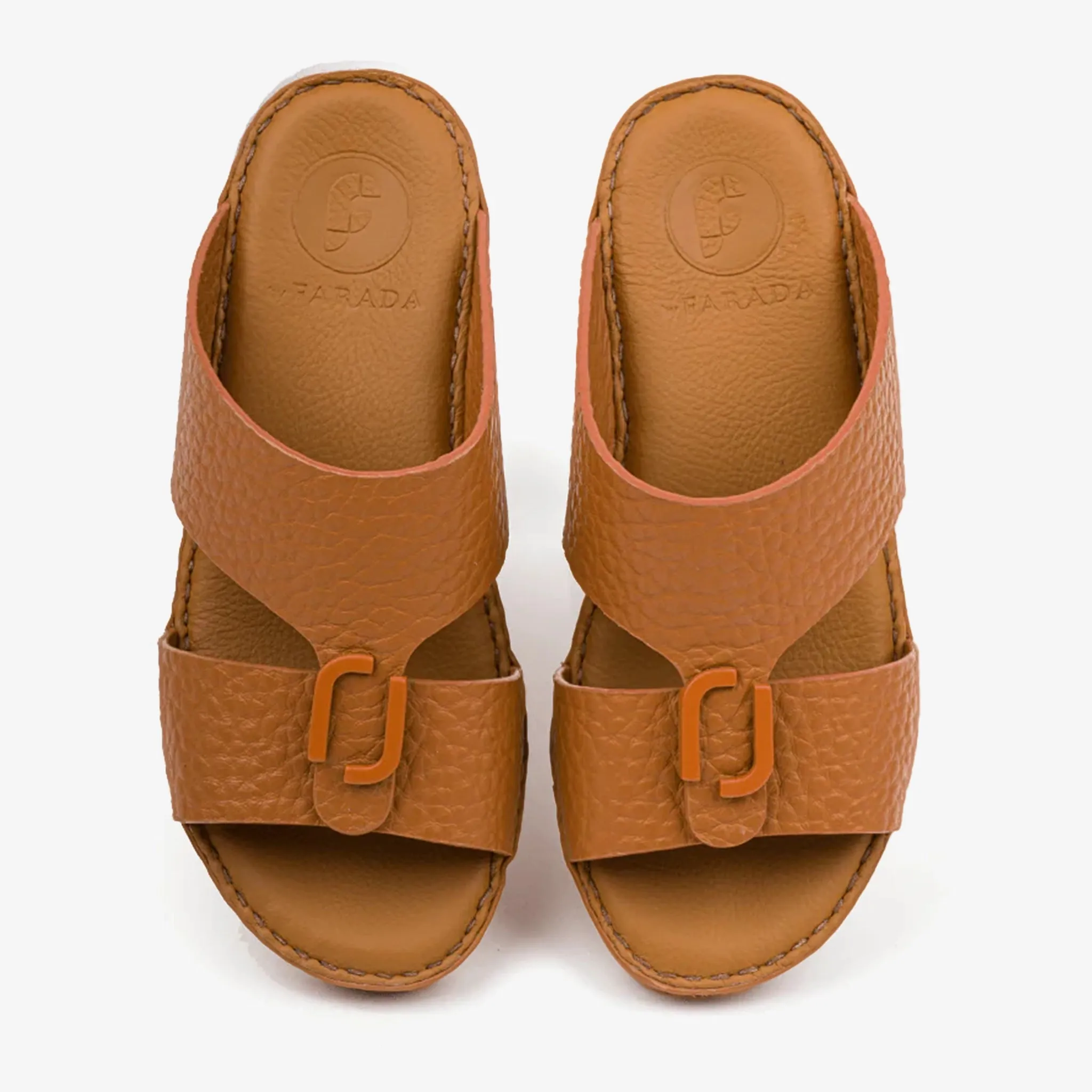 KIDS TIMELESS UNLINED HAMMERED DAVINCI ARABIC SANDALS CUOIO