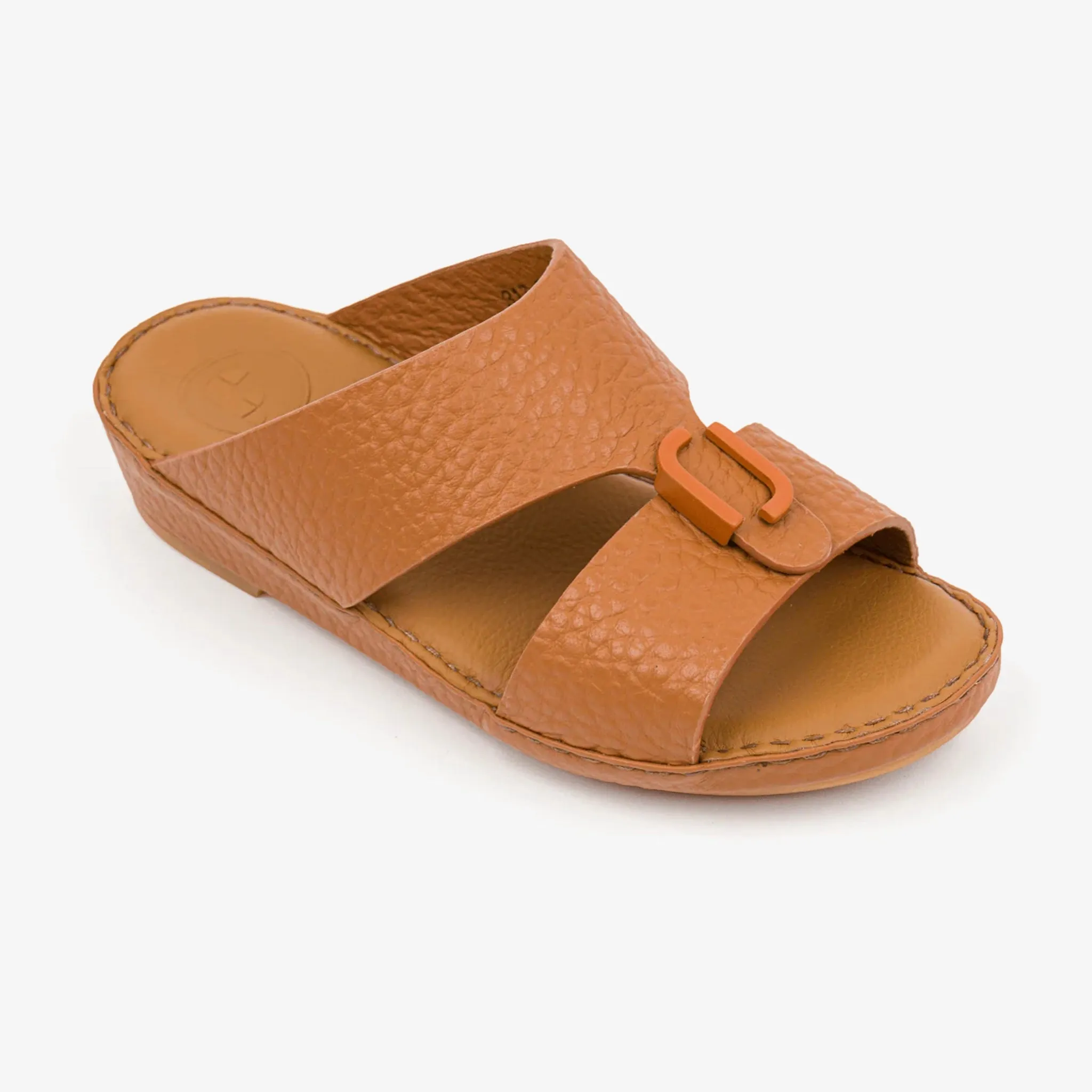 KIDS TIMELESS UNLINED HAMMERED DAVINCI ARABIC SANDALS CUOIO