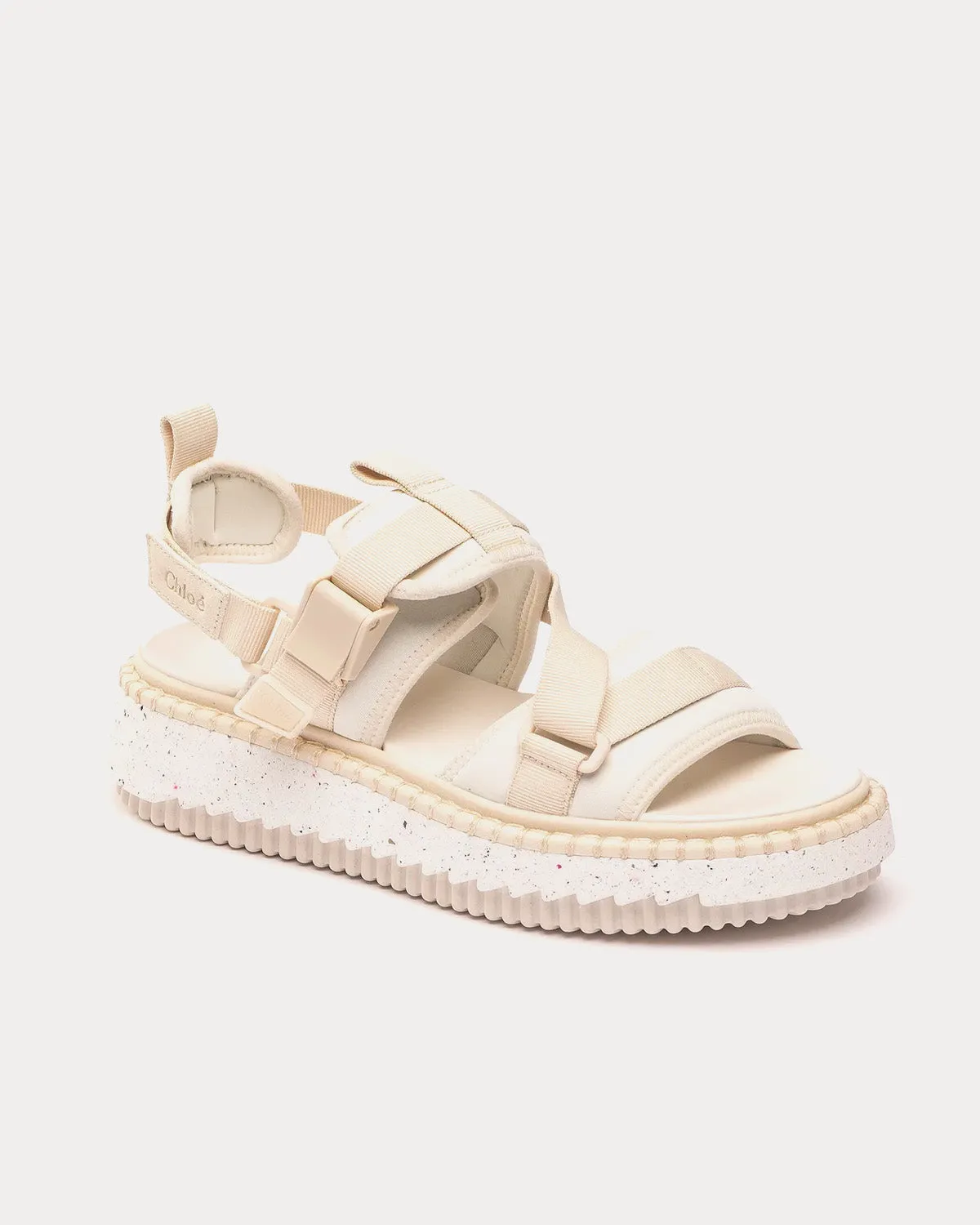 Lilli Flat Nomad White Sandals