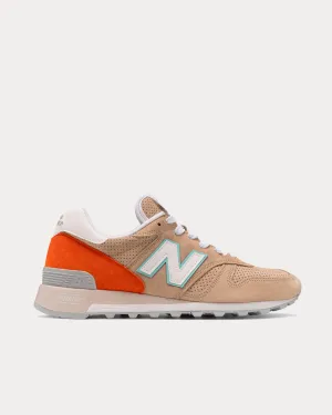 Made in US 1300 Tan & Orange Low Top Sneakers