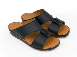 MATTE BOYS CLASSIC DAVINCI ARABIC SANDALS BLACK
