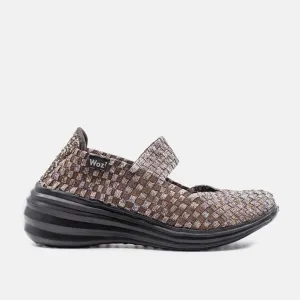 Messina Silver and Nude Wedge