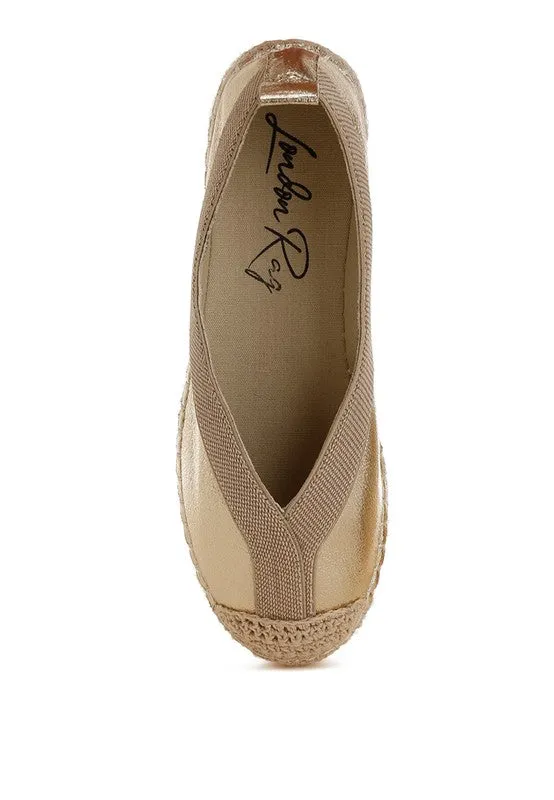 Metallic Lace Up Espadrilles