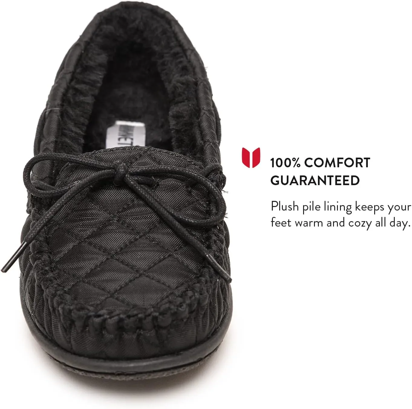 Minnetonka Womens Camp Tie Moc  Cozy, Suede Moccasin Slippers for Women with Plush Pile Lining, Cushioned Footbed, and Durable Sole for Indoor & Outdoor Comfort