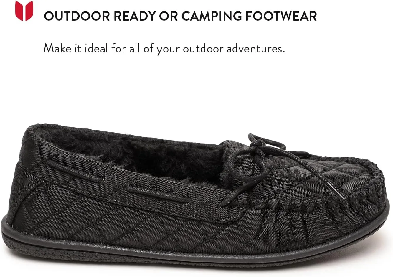 Minnetonka Womens Camp Tie Moc  Cozy, Suede Moccasin Slippers for Women with Plush Pile Lining, Cushioned Footbed, and Durable Sole for Indoor & Outdoor Comfort