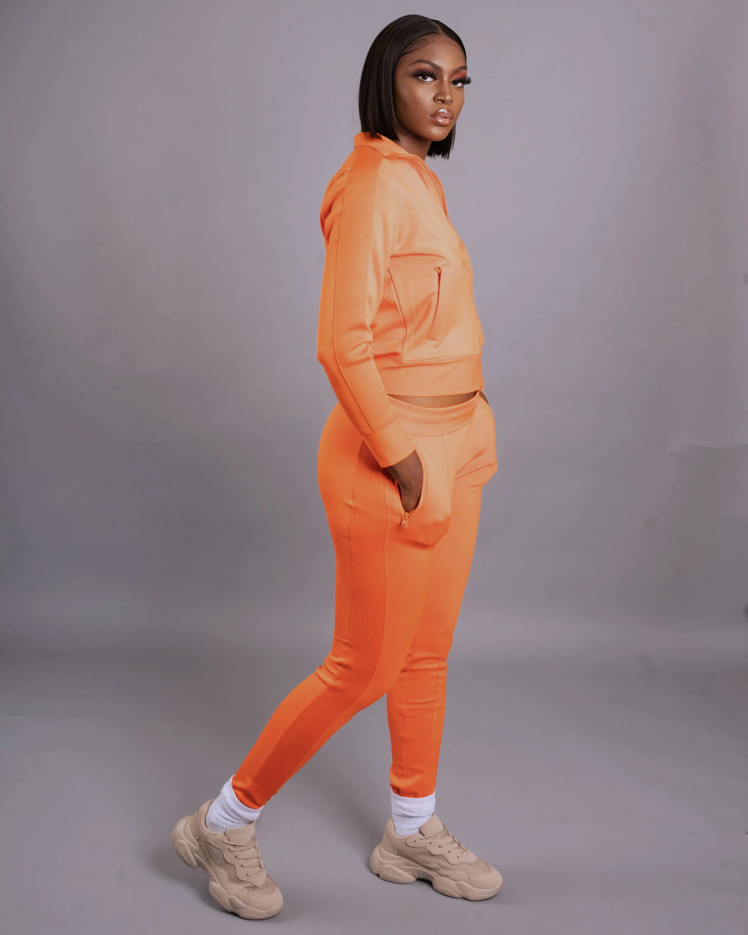 On The Go Pant Set || Orange